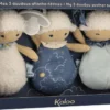 3 DOUDOUS MOUTONS ATTACHE-TETINES 15 CM