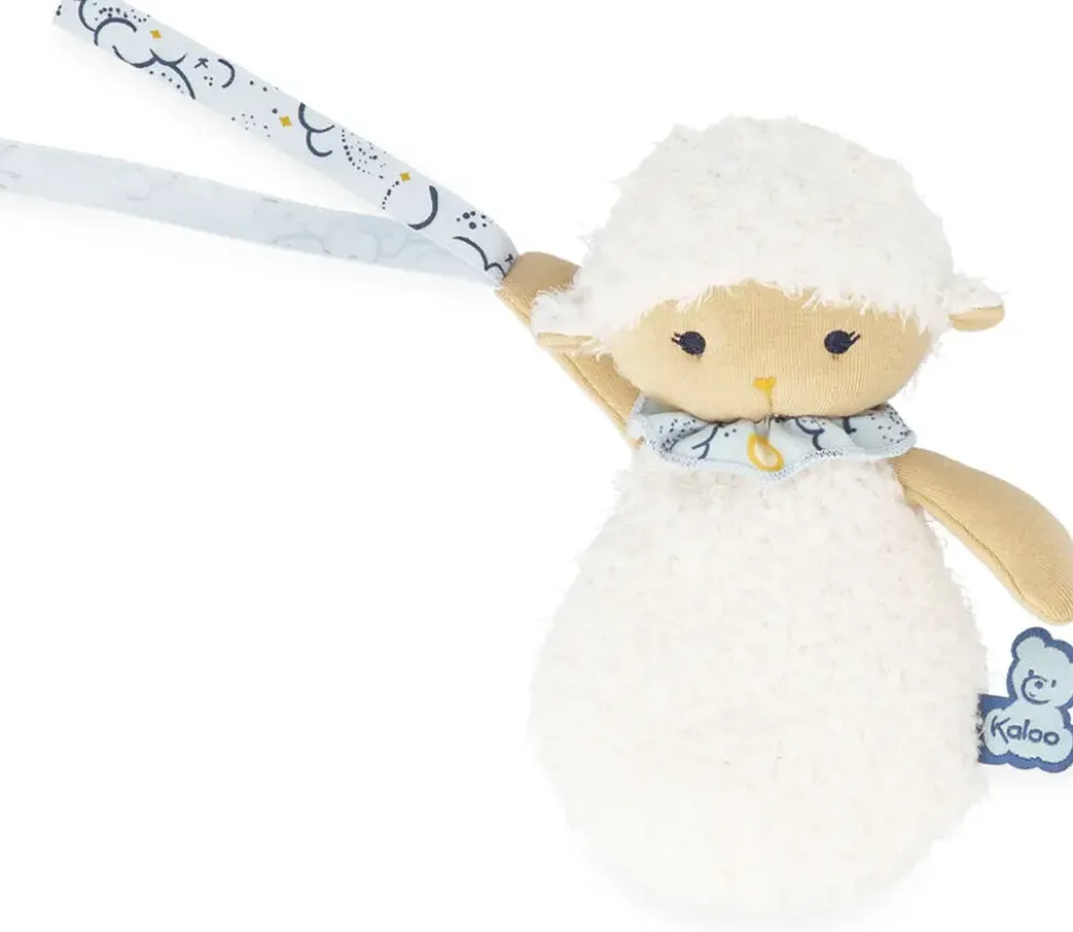 3 DOUDOUS MOUTONS ATTACHE-TETINES 15 CM