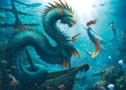 DRAGON - PUZZLE 1000 PIECES SIRENE ET TORTUES DES PROFONDEURS