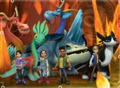 DRAGONS - LES NEUF - PUZZLE 100 PIECES XXL -DRESSEURS DE DRAGON