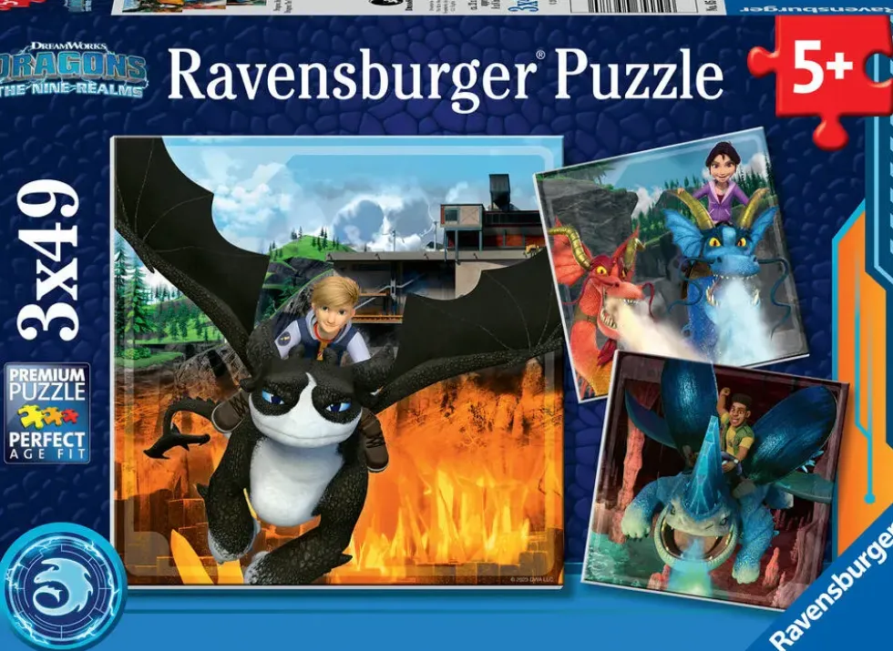 DRAGONS - LES NEUF ROYAUMES - PUZZLES 3X49 PIECES