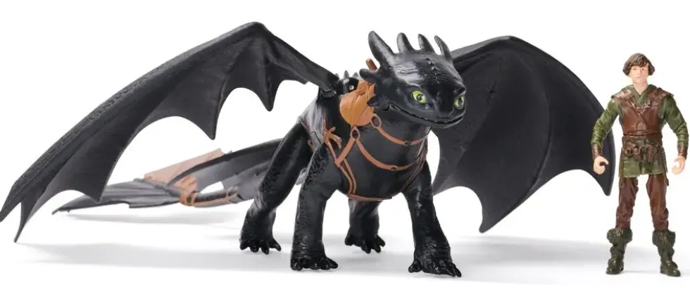 DRAGONS - PACK DRAGON ET VIKING 25 CM KROKMOU - FILM