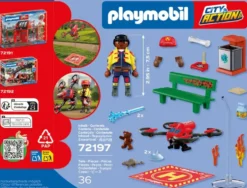 DRONE DE POMPIERS AVEC FLECHES D'EAU 72197