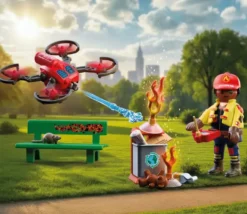DRONE DE POMPIERS AVEC FLECHES D'EAU 72197