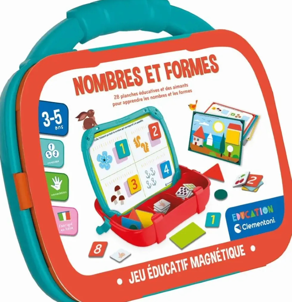 EDUCATION CLEMENTONI - MALLETTE MAGNETIQUE - NOMBRES ET FORMES