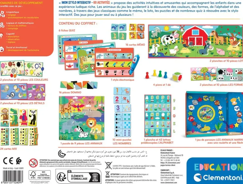 EDUCATION CLEMENTONI - MON STYLO INTERACTIF - 60 ACTIVITES