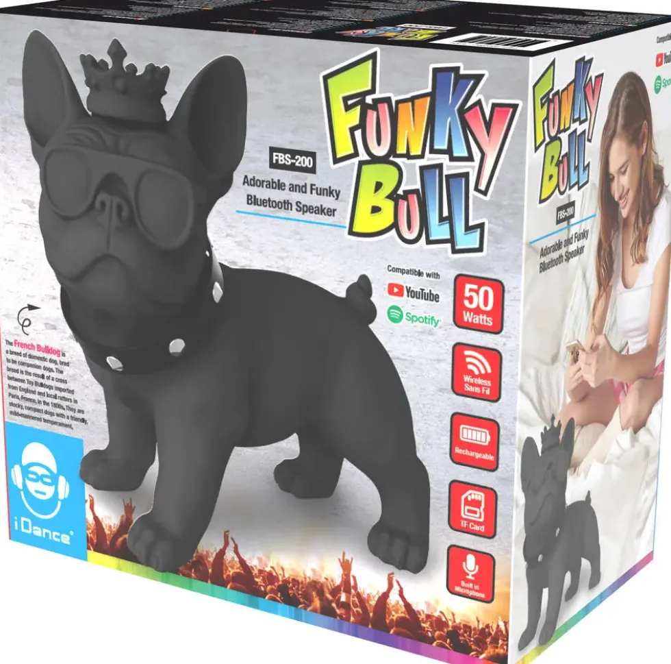 ENCEINTE BLUETOOTH FUNKY BULL NOIR