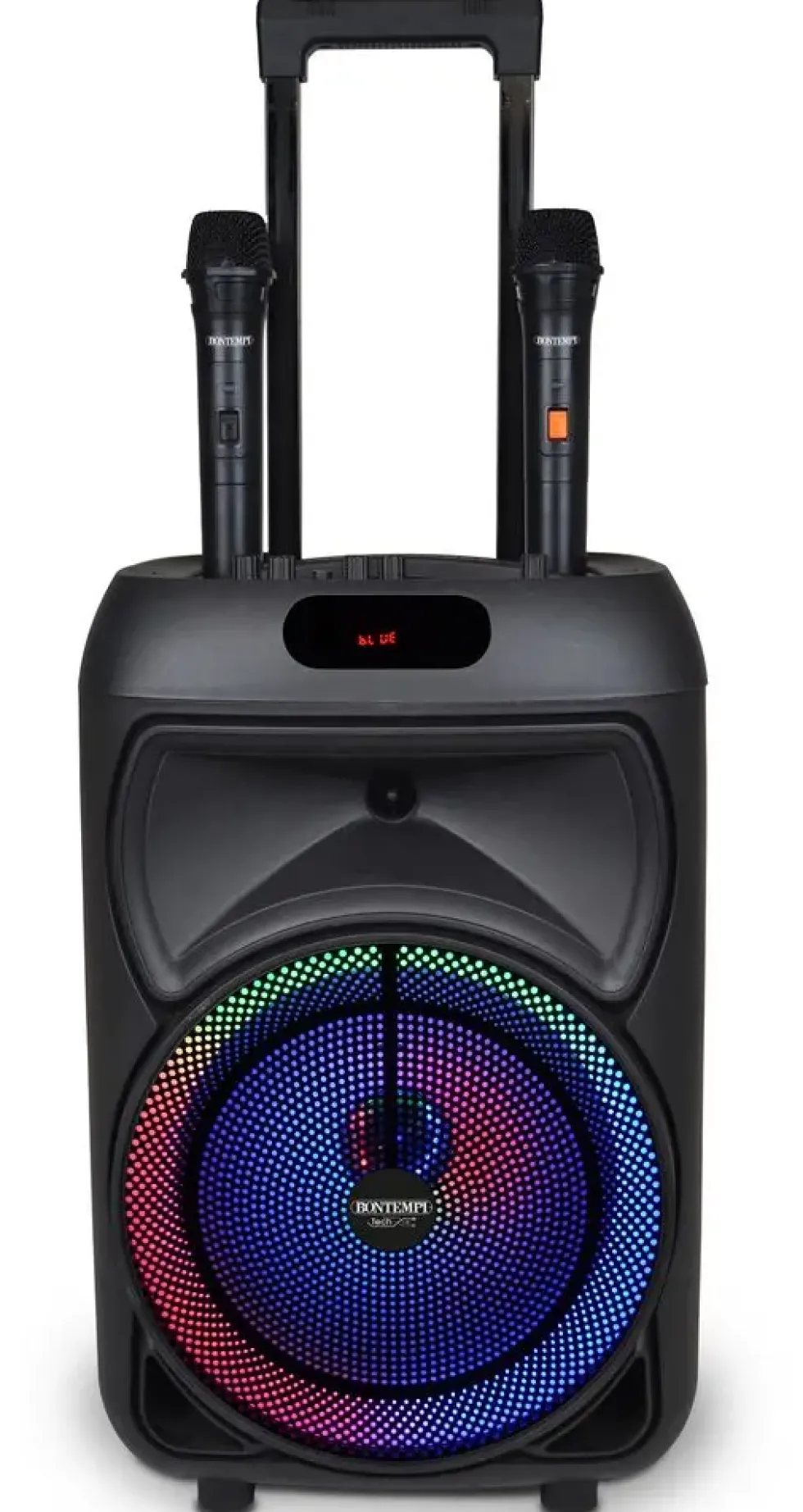 ENCEINTE 300 WATTS SANS FIL A ROULETTES + 2 MICROS