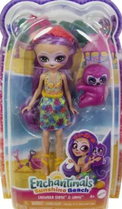 ENCHANTIMALS - POUPEE SABINDRA PARESSEUX ET HANG A SUNSHINE BEACH