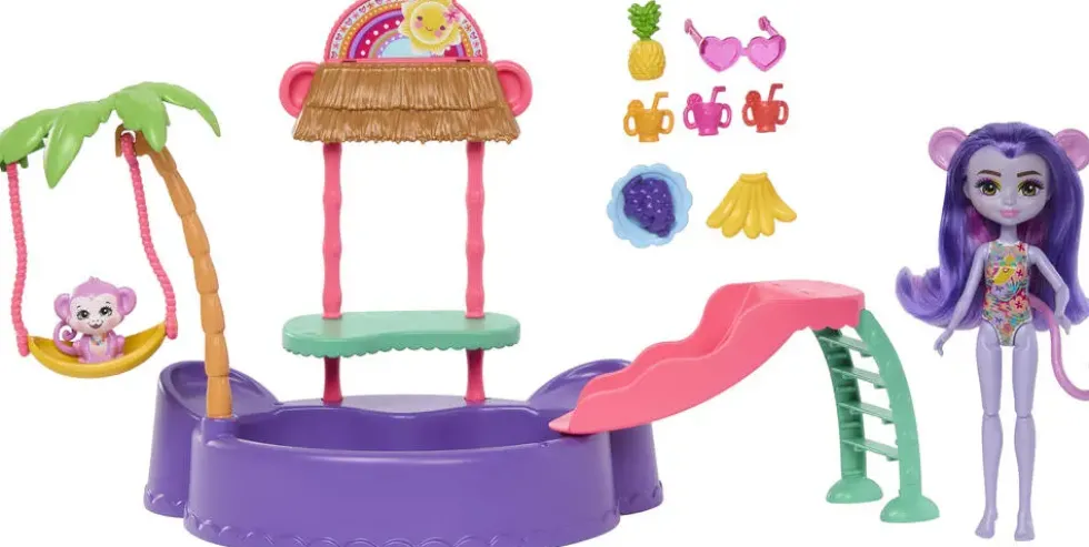 ENCHANTIMALS - SUNSHINE BEACH - COFFRET LA PLAGE DES SINGES