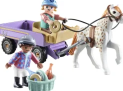 ENFANTS AVEC CALECHE ET PONEY - 71496