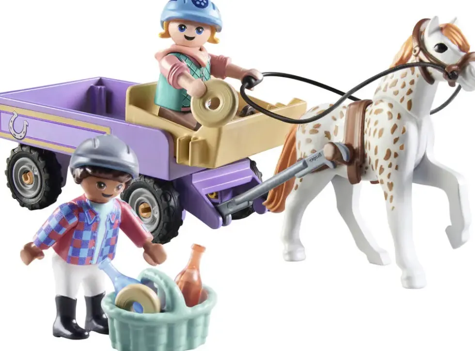 ENFANTS AVEC CALECHE ET PONEY - 71496
