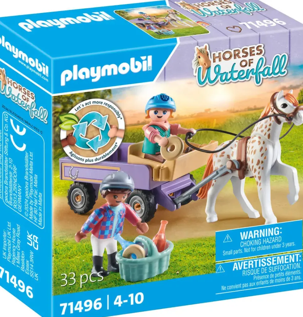 ENFANTS AVEC CALECHE ET PONEY - 71496