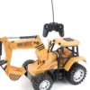 ENGINS DE CHANTIER - CAMION PELLETEUSE A CHENILLE - JAUNE - METAL - 1:24 - VEHICULE TELECOMMANDEE