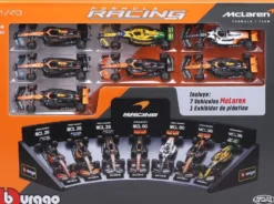 1/43e PACK DE 7 VEHICULES MC LAREN F1 AVEC UN PRESENTOIR