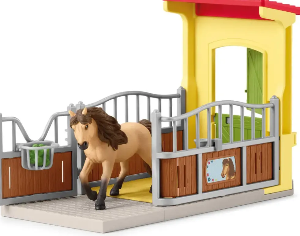 FIGURINE - BOX AVEC PONEY ISLANDAIS