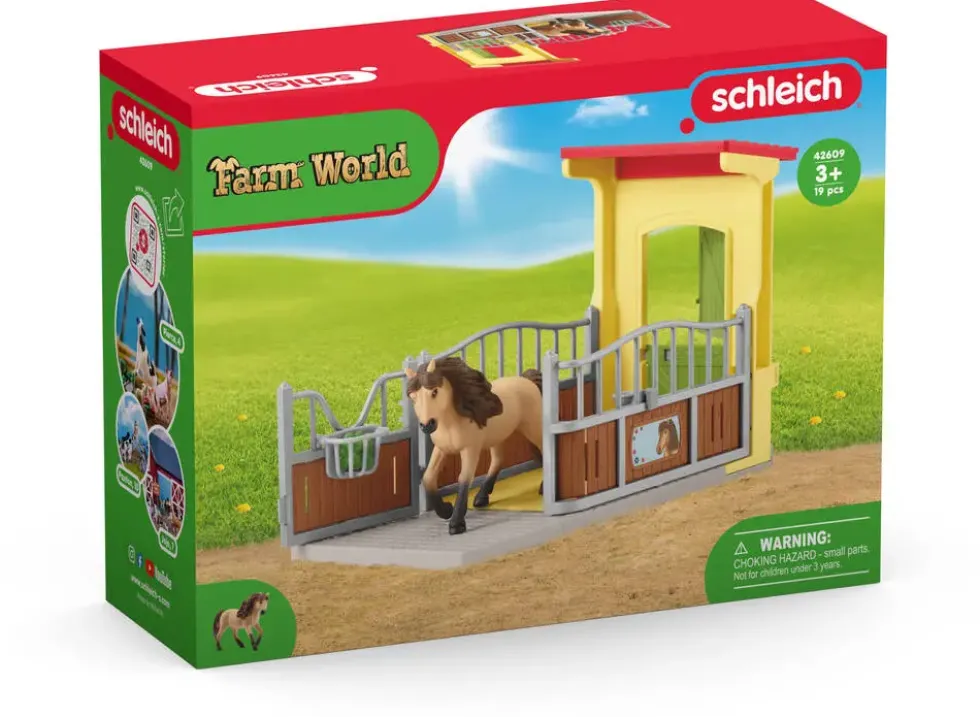 FIGURINE - BOX AVEC PONEY ISLANDAIS