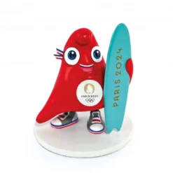 FIGURINE MASCOTTE OLYMPIQUE POSE SURF - JEUX OLYMPIQUES PARIS 2024 - 13 CM