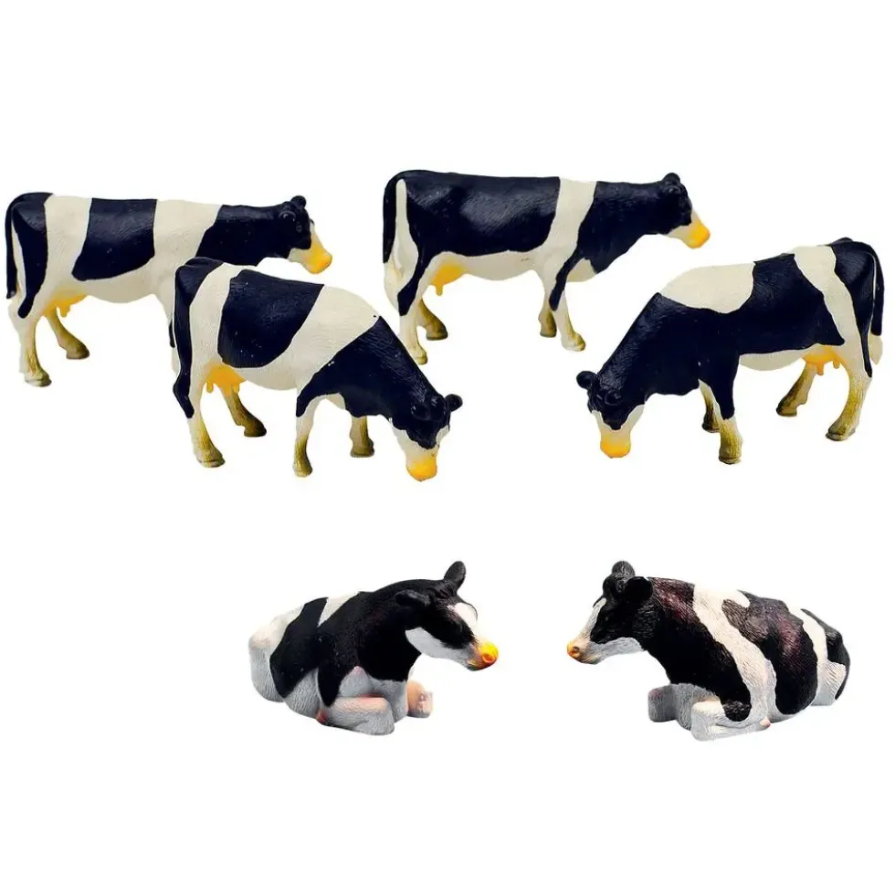 FIGURINES VACHES NOIRES ET BLANCHES