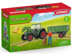 FIGURINE - TRACTEUR AVEC REMORQUE