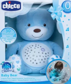 FIRST DREAMS - PELUCHE OURSON PROJECTEUR BABY BEAR BLEU