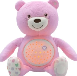 FIRT DREAMS - PELUCHE OURSON PROJECTEUR BABY BEAR ROSE