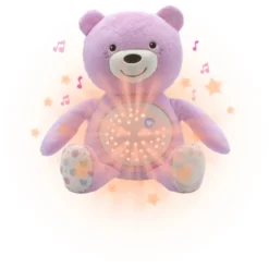 FIRT DREAMS - PELUCHE OURSON PROJECTEUR BABY BEAR ROSE