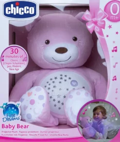 FIRT DREAMS - PELUCHE OURSON PROJECTEUR BABY BEAR ROSE