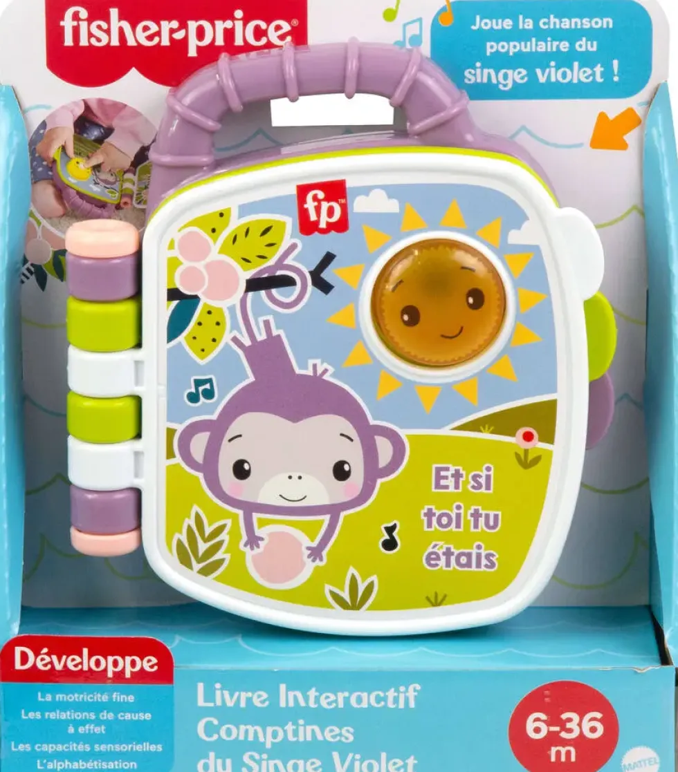 FISHER PRICE - LIVRE COMPTINES PURPLE MONKEY