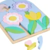 FISHER PRICE WOODEN PUZZLE BLOCKS FLOWER