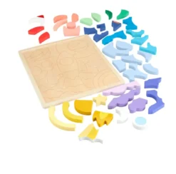 FISHER PRICE WOODEN PUZZLESPACE BLOCKS