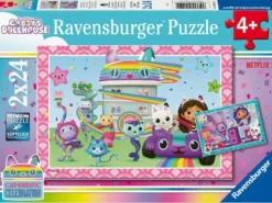 GABBY EST LA MAISON MAGIQUE - PUZZ 2X24 PIECESPRET A FAIRE LA FETE !