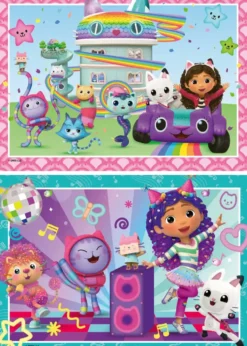 GABBY EST LA MAISON MAGIQUE - PUZZ 2X24 PIECESPRET A FAIRE LA FETE !