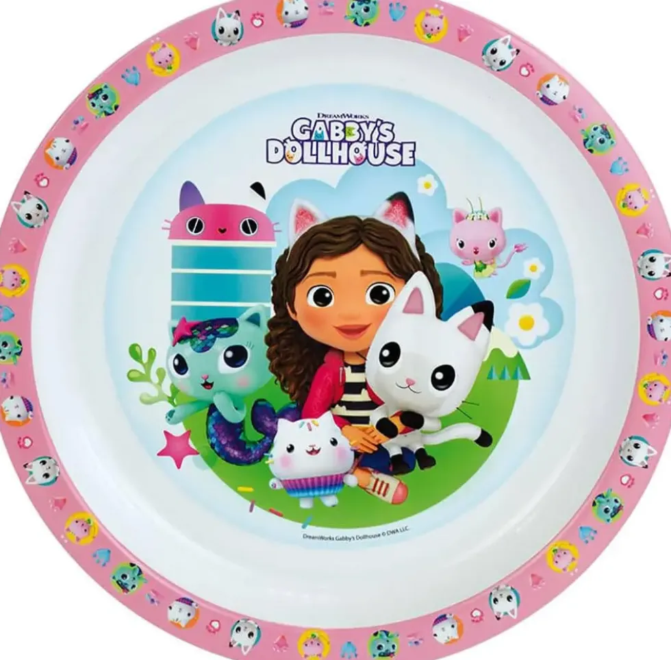 GABBY ET LA MAISON MAGIQUE ENSEMBLE REPAS ASSIETTE, BOL, VERRE