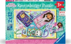 GABBY ET LA MAISON MAGIQUE - PUZZLES 2X12 PIECES - SOIREE PYJAMA