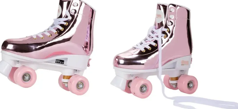 GEM SKATES - PATINS A ROULETTES QUAD ROLLER - HOLO ROSE - L 39-42