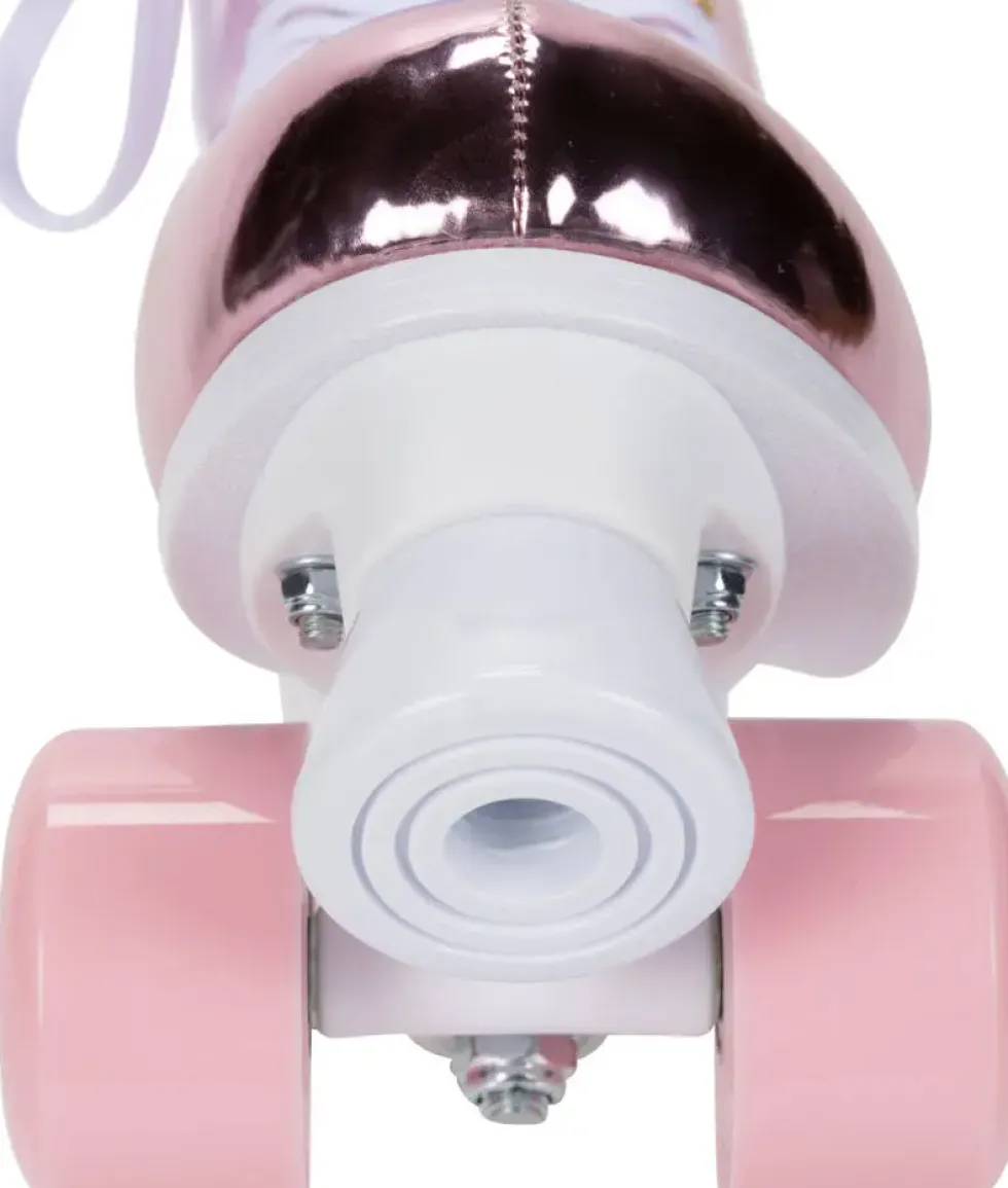 GEM SKATES - PATINS A ROULETTES QUAD ROLLER - HOLO ROSE - L 39-42