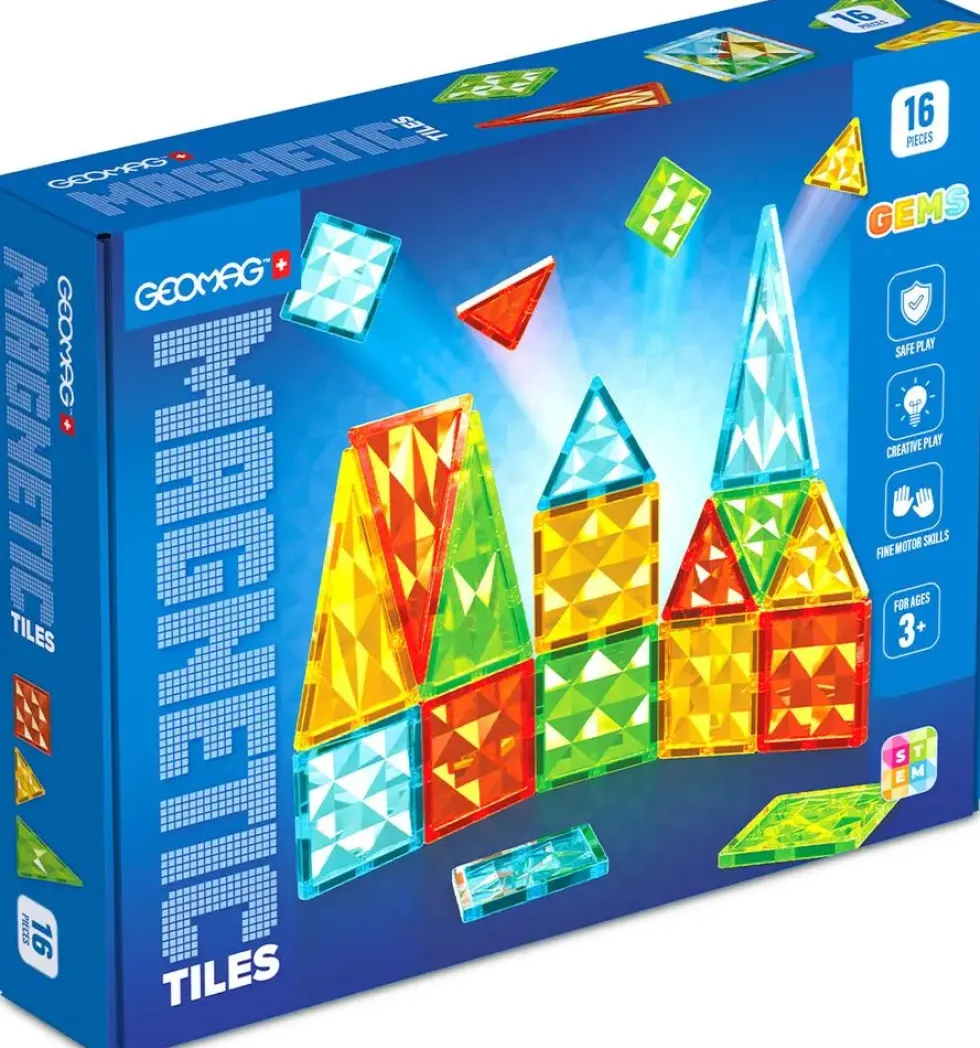 GEOMAG - CARREAUX MAGNETIQUES GEMS - 16 PIECES