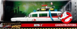 1/24 GHOSTBUSTERS VOITURE CADILLAC ECTO-1 WHITE HOLLYWOOD RIDES 1959