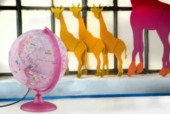 GLOBE LUMINEUX 25 CM PINK ZOO