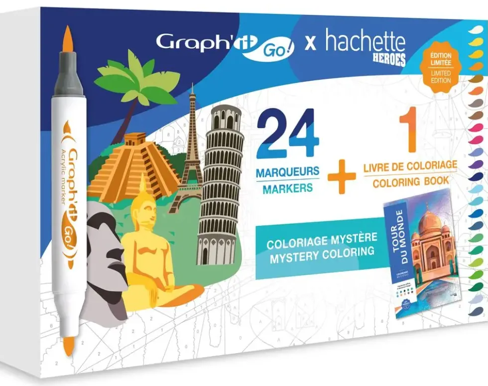 GRAPH'IT GO - HACHETTE - COFFRET COLORIAGE MYSTERE