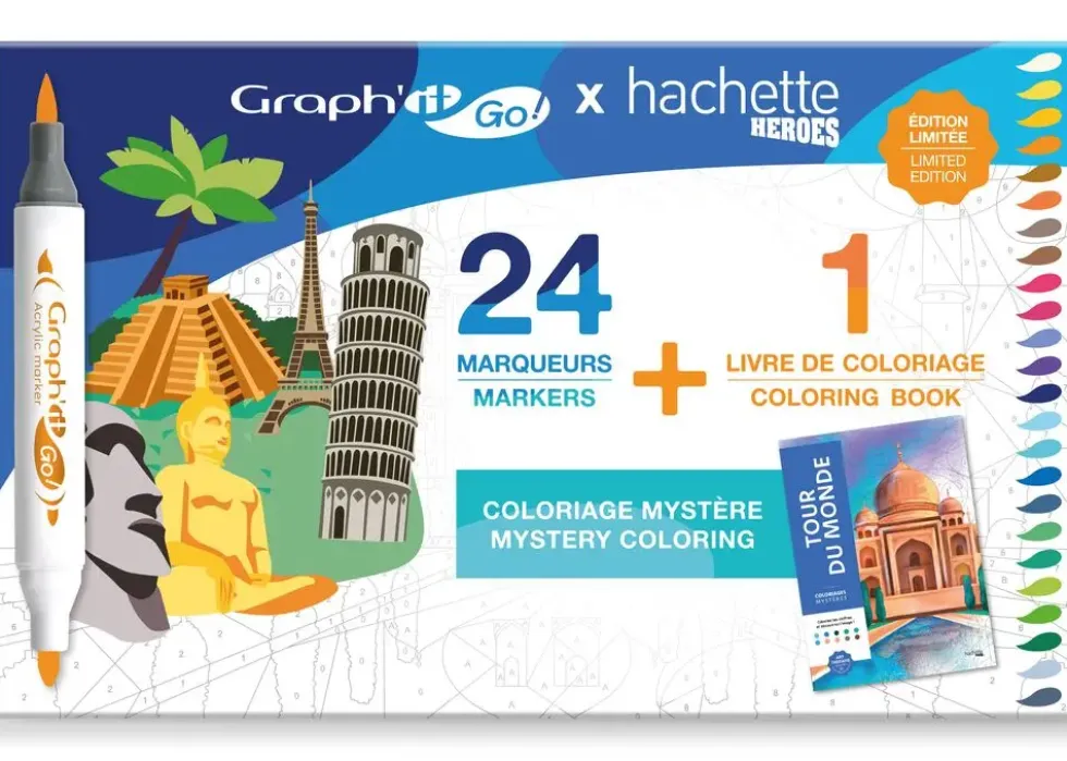 GRAPH'IT GO - HACHETTE - COFFRET COLORIAGE MYSTERE