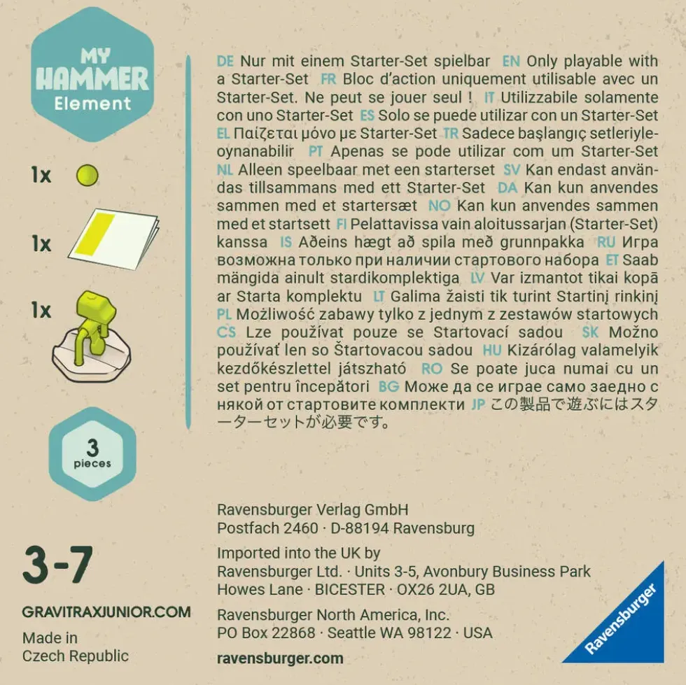 GRAVITRAX JUNIOR ELEMENT MY HAMMER