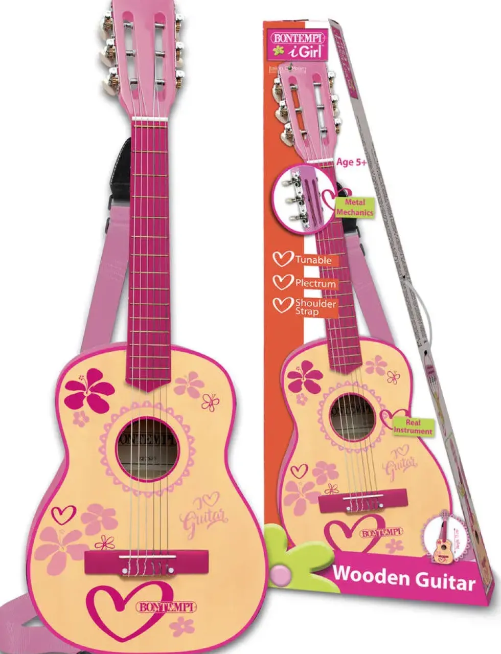 GUITARE BOIS I GIRL AVEC BANDOULIERE