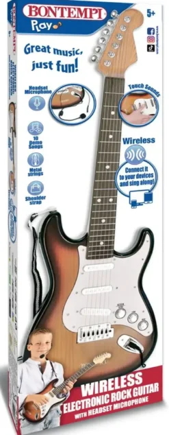 GUITARE ROCK ELECTRONIQUE SANS FIL AVEC BANDOULIERE