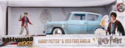 1/24 HARRY POTTER FORD ANGLIA W- FIGURE BLUE HOLLYWOOD RIDES 1959