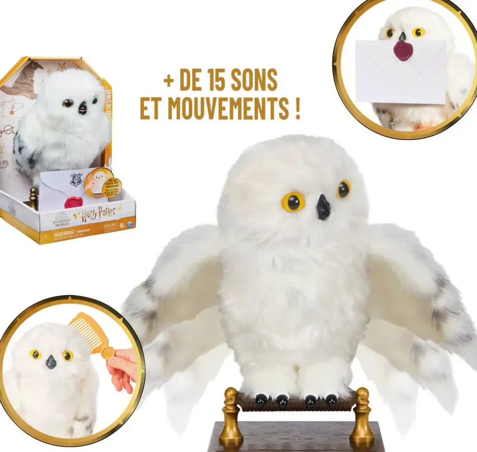 HARRY POTTER - PELUCHE HEDWIGE ENCHANTEE 30 CM