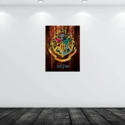 HARRY POTTER - TOILE IMPRIMEE BLASON HOGWARTS