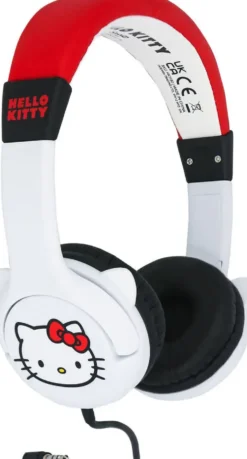 HELLO KITTY - CASQUE AUDIO FILAIRE POUR ENFANT BLANC-ROUGE