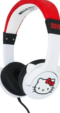 HELLO KITTY - CASQUE AUDIO FILAIRE POUR ENFANT BLANC-ROUGE